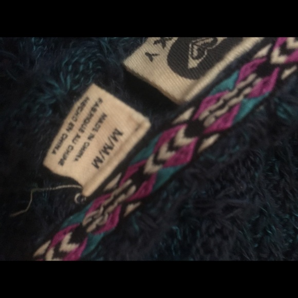 Roxy hooded tunic blue teal pre owned M - Picture 8 of 8